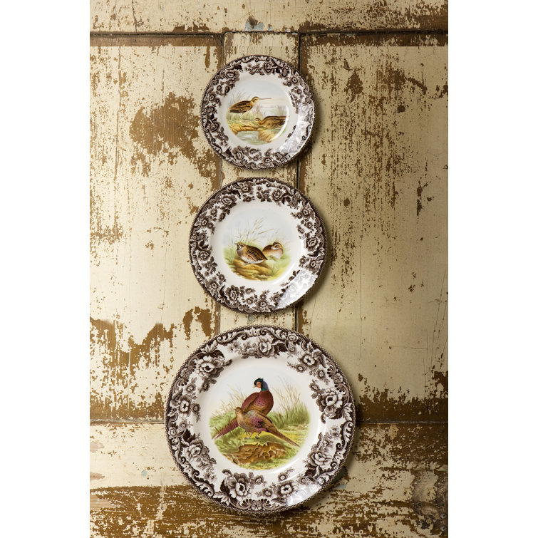 Countryside Elegance Ceramic White 5-Piece Entree Plate Set
