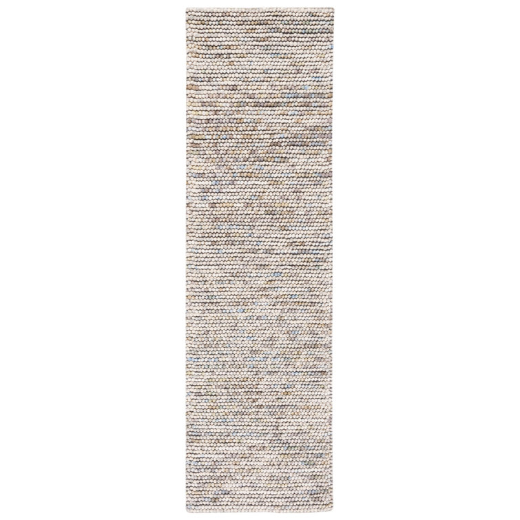 Ivory and Multi Wool Flat Woven Runner Rug