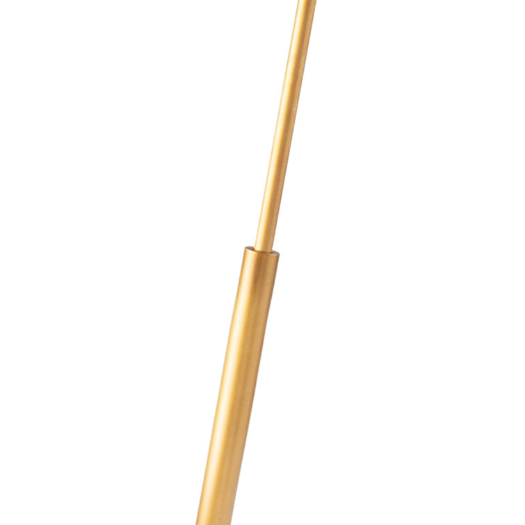 Blackened Brass and Black Industrial Floor Lamp