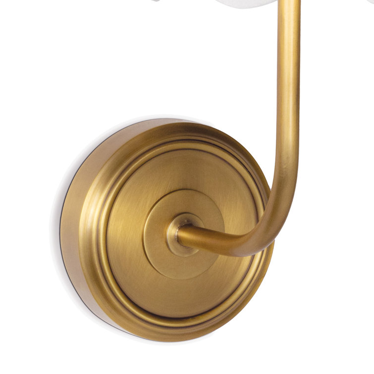 Natural Brass Linen Shade Direct Wired Sconce
