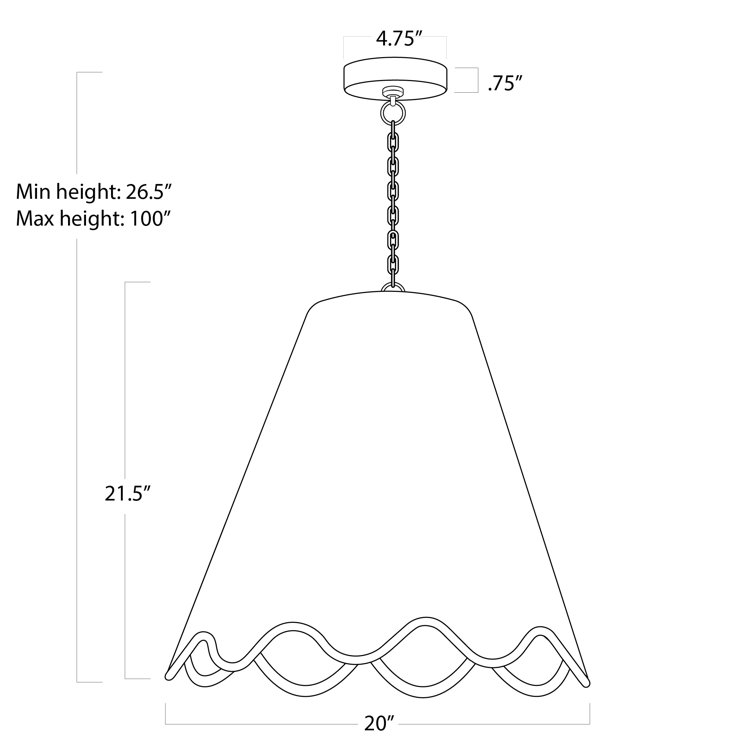 Natural Glass Indoor/Outdoor Pendant Light with Black Cord