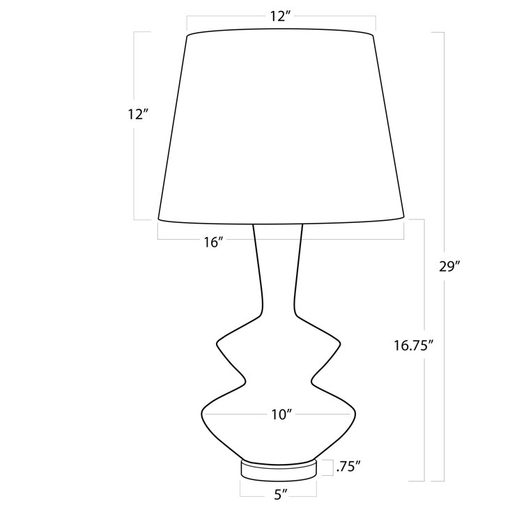 Black Textured Metal Table Lamp with Linen Shade