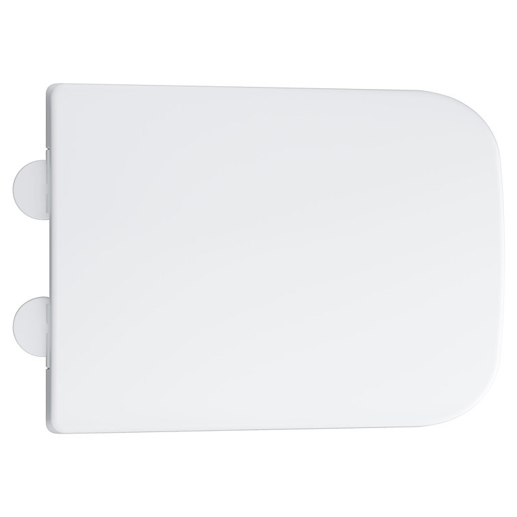 Alpine White Elongated Closed Front Toilet Seat with Lid