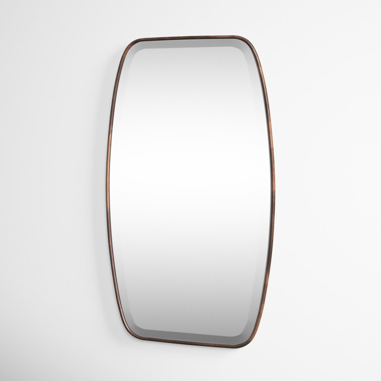Dark Bronze Rectangular Beveled Wall Mirror