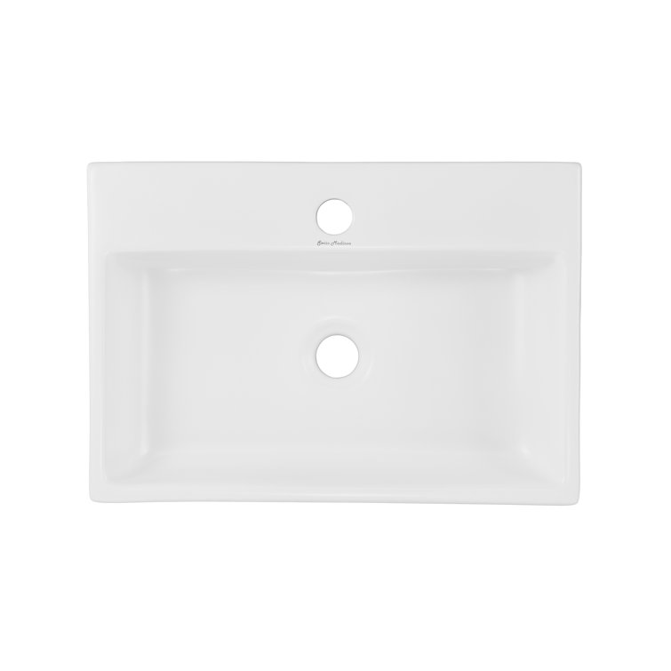 Claire 21" Matte White Ceramic Above-Counter Vessel Sink