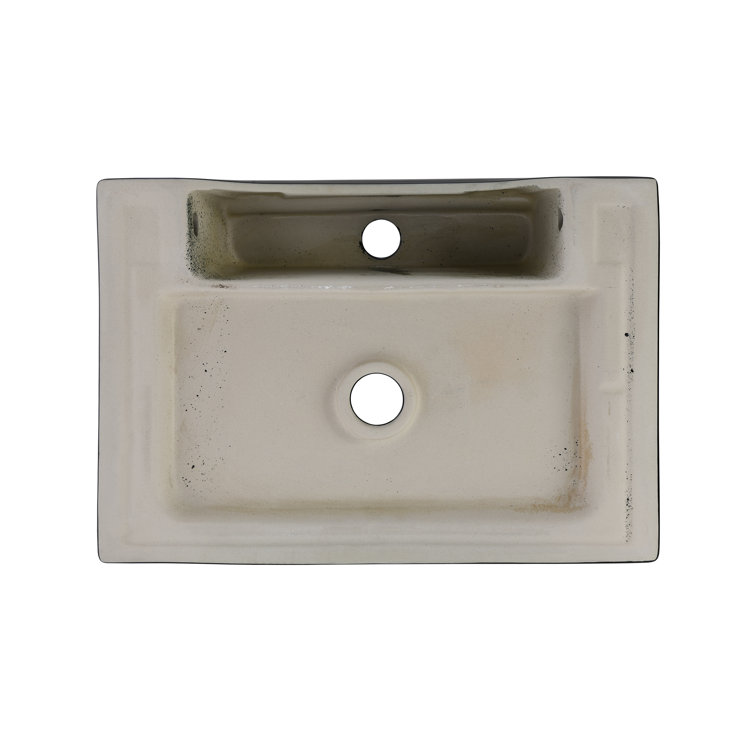Claire 20" Matte Black Ceramic Rectangular Vessel Sink