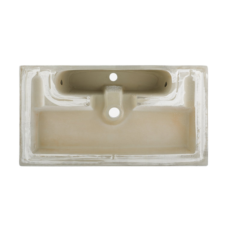 Voltaire Wide White Marble Ceramic Vessel Sink