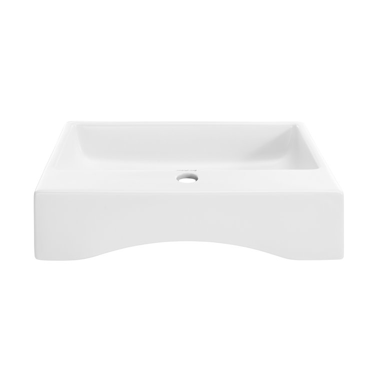 Claire 21" Matte White Ceramic Above-Counter Vessel Sink