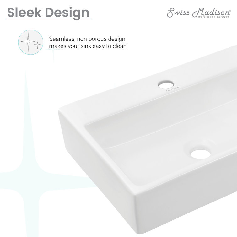 Claire 21" Matte White Ceramic Above-Counter Vessel Sink