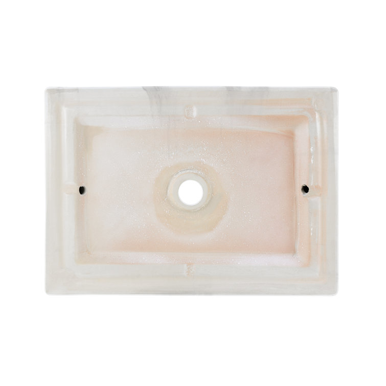 Voltaire 22" White Marble Ceramic Vessel Sink