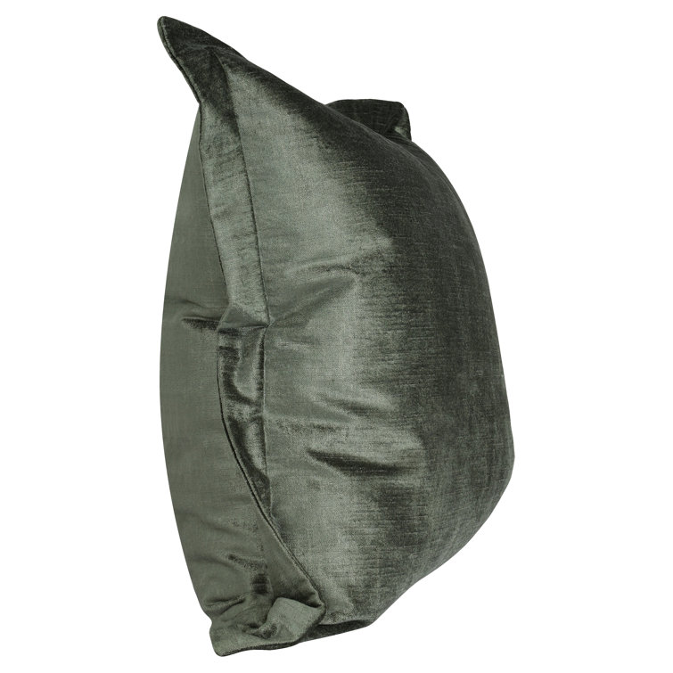 Myrtle Green Velvet 22-inch Square Throw Pillow