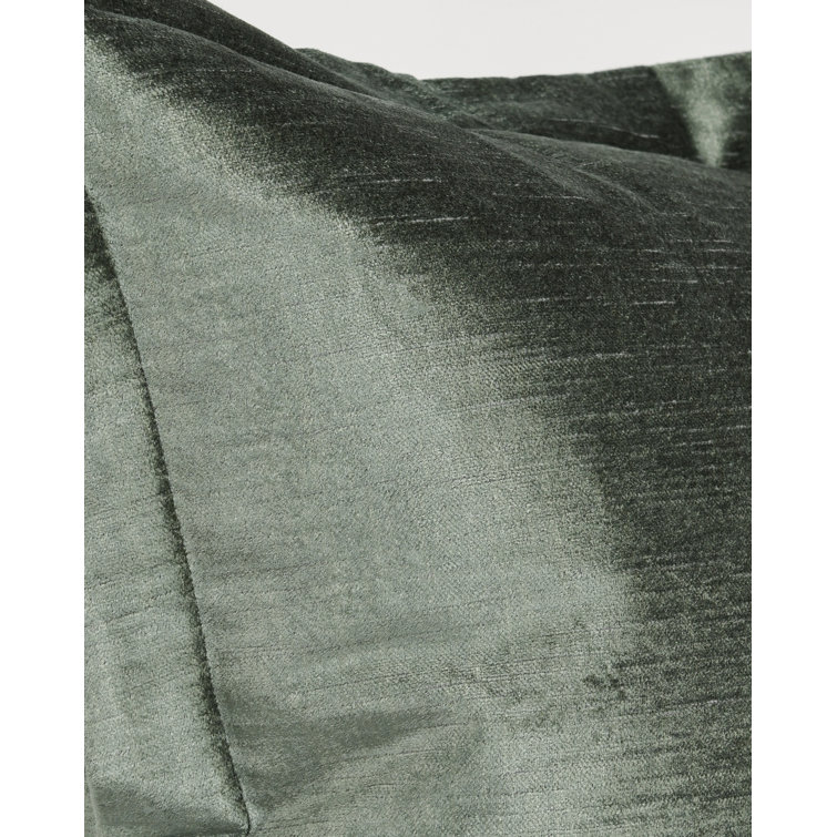 Myrtle Green Velvet 22-inch Square Throw Pillow