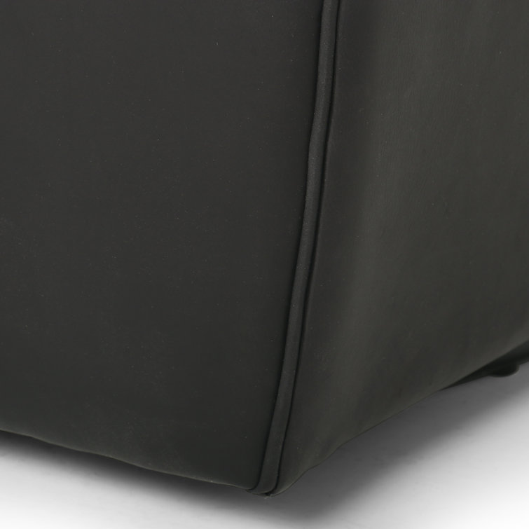 Heirloom Black Leather Swivel Barrel Chair
