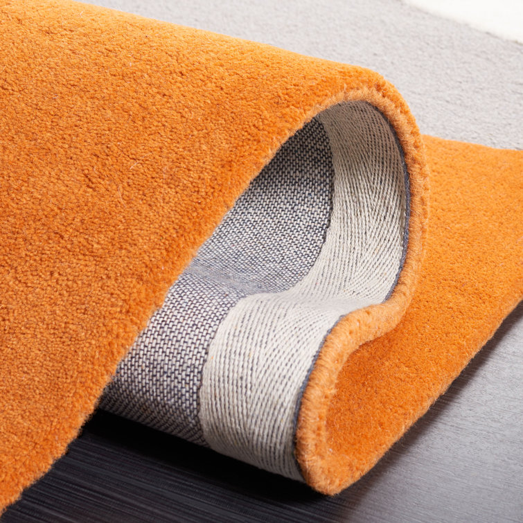Rodeo Drive 5' x 8' Gray and Rust Wool Abstract Area Rug