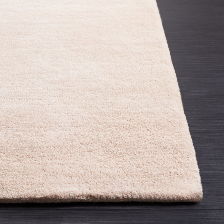 Ivory and Rust Hand-Tufted Wool 6' x 9' Area Rug