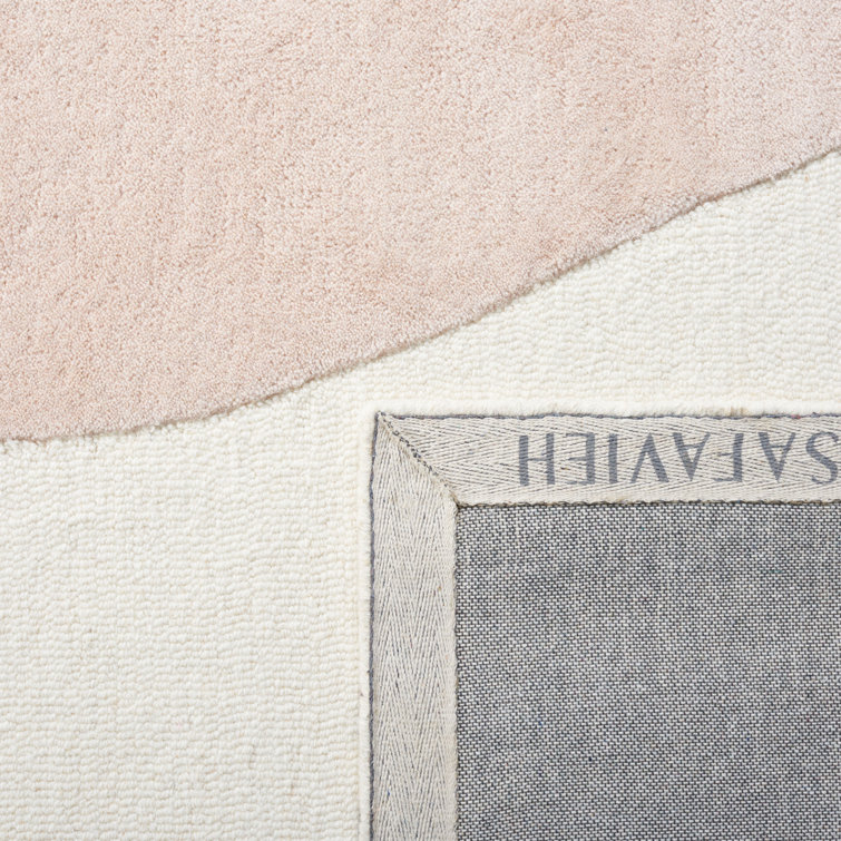 Ivory and Rust Hand-Tufted Wool 6' x 9' Area Rug