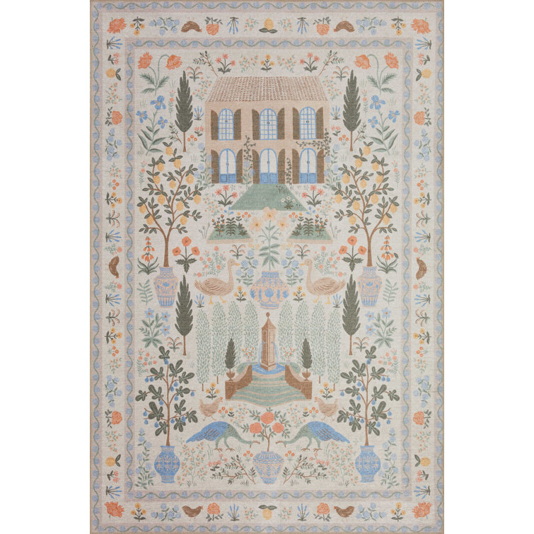 Rifle Paper Co. x Loloi Menagerie MEN-03 Camont Cream Rug