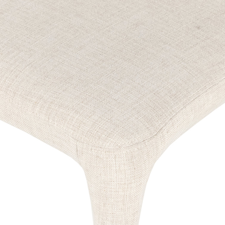 Mixt Linen Natural Upholstered Side Chair with Poplar Frame