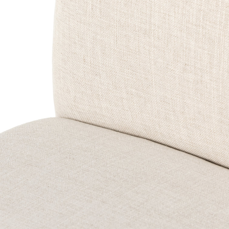 Mixt Linen Natural Upholstered Side Chair with Poplar Frame