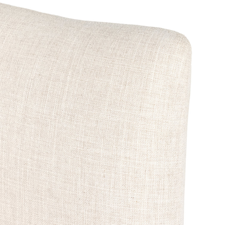 Mixt Linen Natural Upholstered Side Chair with Poplar Frame
