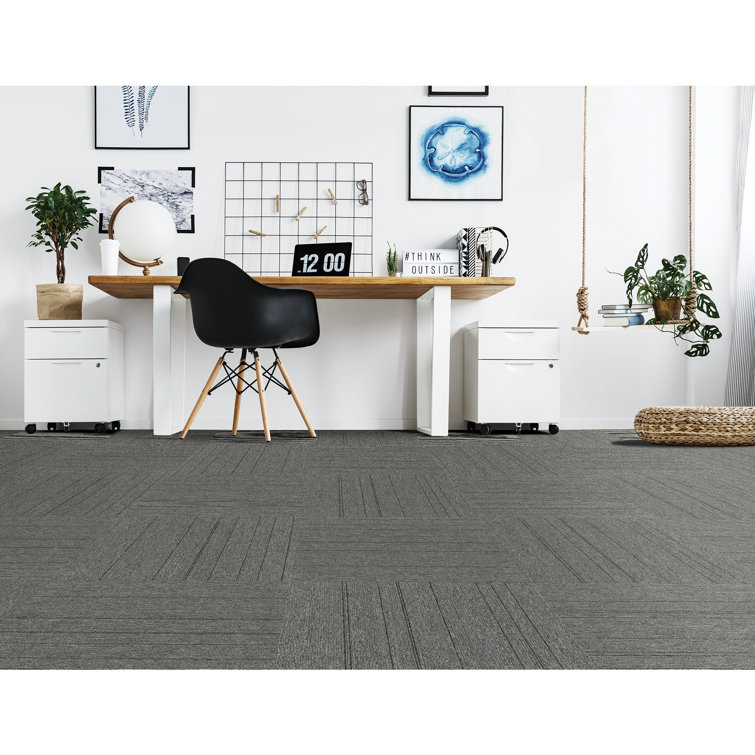 Mohawk Basics 24" x 24" Iron PET Fiber Carpet Tiles