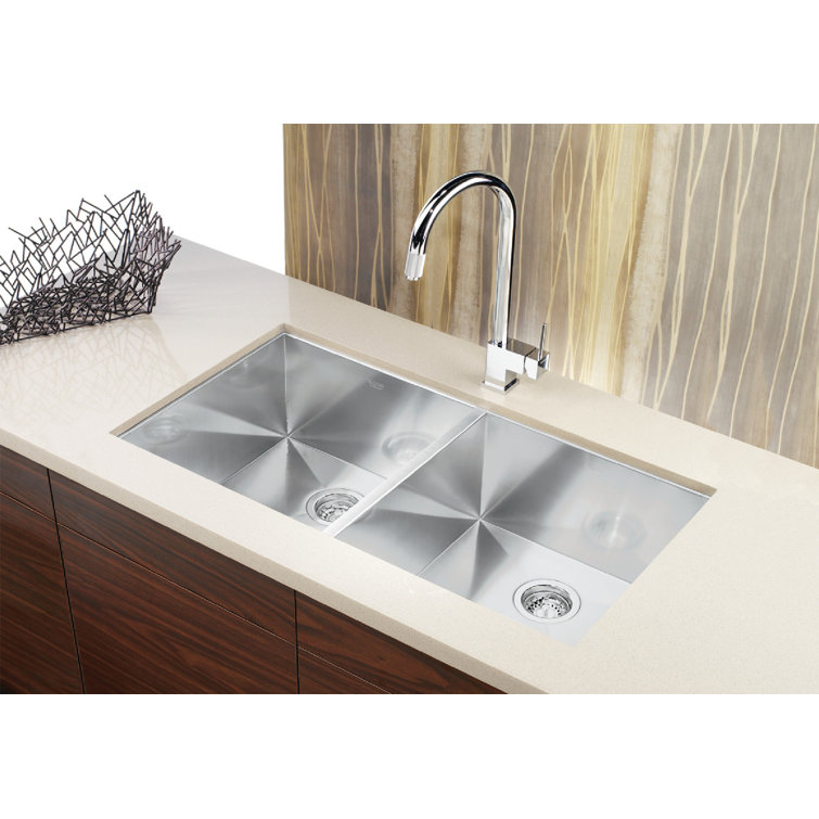 Precision 41" Double Bowl Stainless Steel Undermount Kitchen Sink