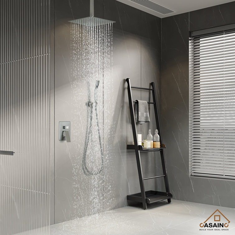 12'' Matte Black Nickel Rain Shower System with Handheld