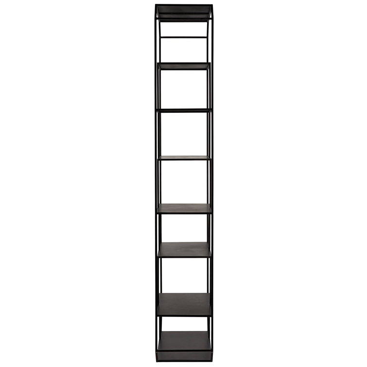 Marquise Black Geometric Metal Bookcase