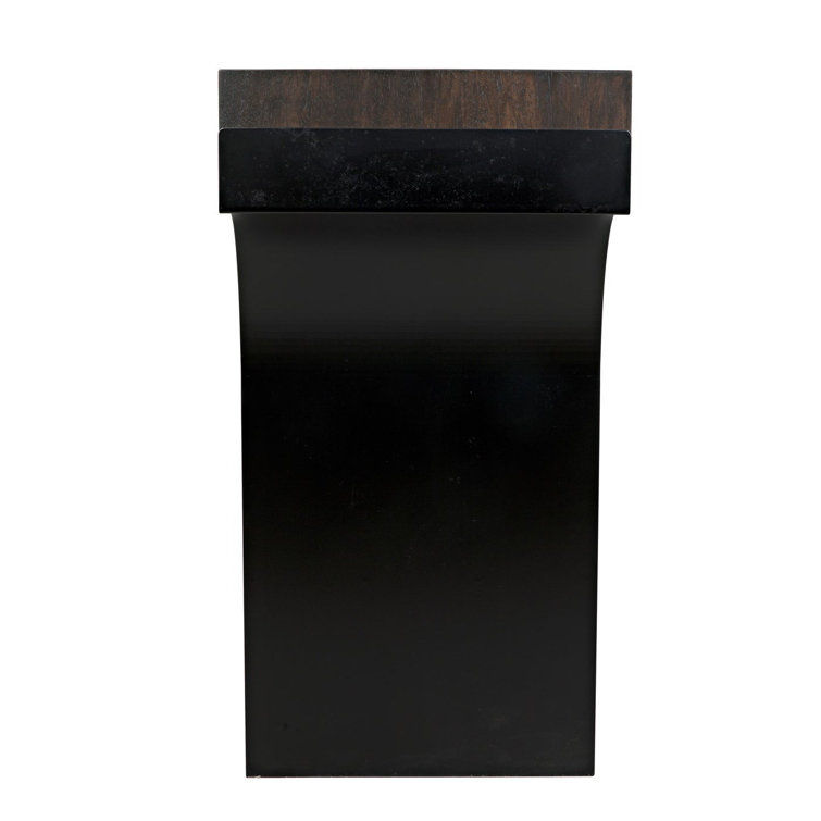 Noir Truss 62'' Ebony Walnut Writing Desk with Steel Legs