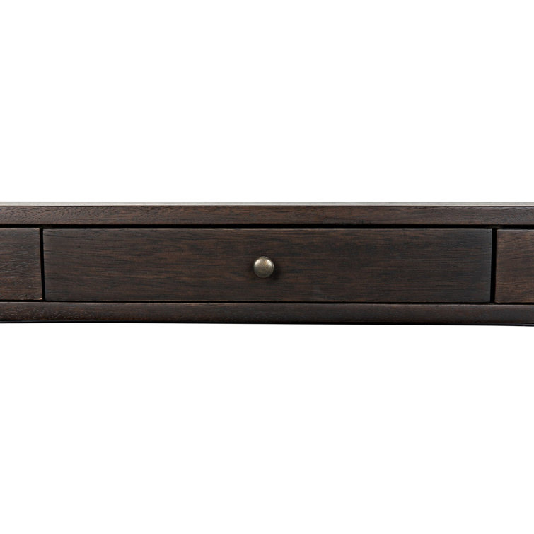 Noir Truss 62'' Ebony Walnut Writing Desk with Steel Legs