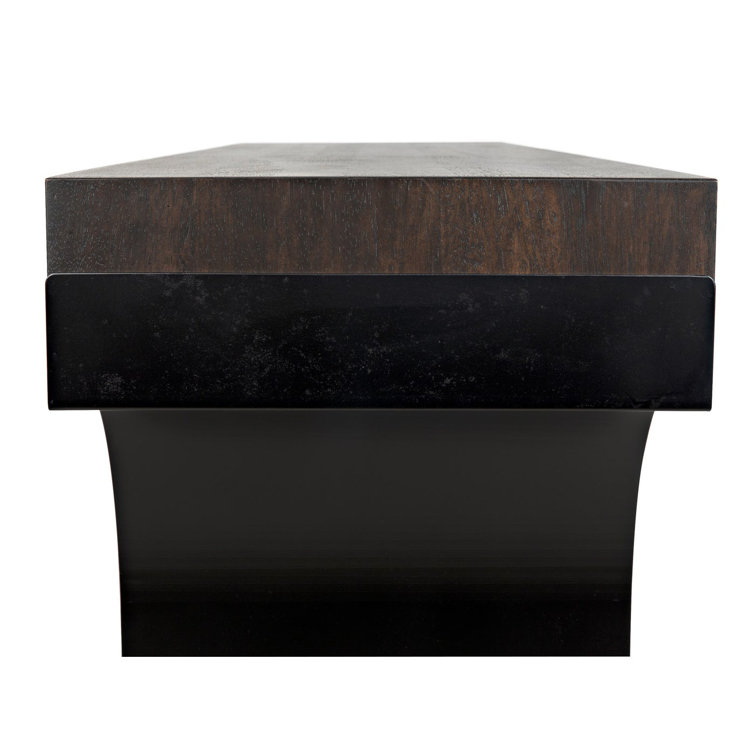 Noir Truss 62'' Ebony Walnut Writing Desk with Steel Legs