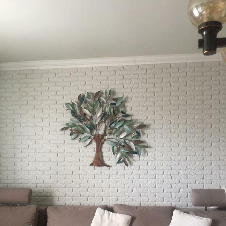 Plain White 24" x 24" 3D Faux Brick Wall Panels