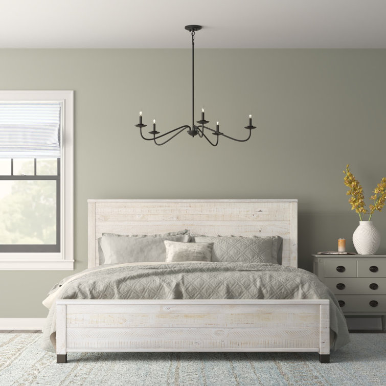 Baja Pine Wood King Platform Bed with Solid Wood Frame