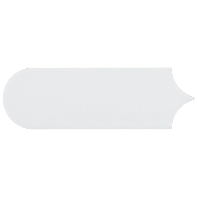 Blade Matte White Ceramic Fishscale Wall Tile