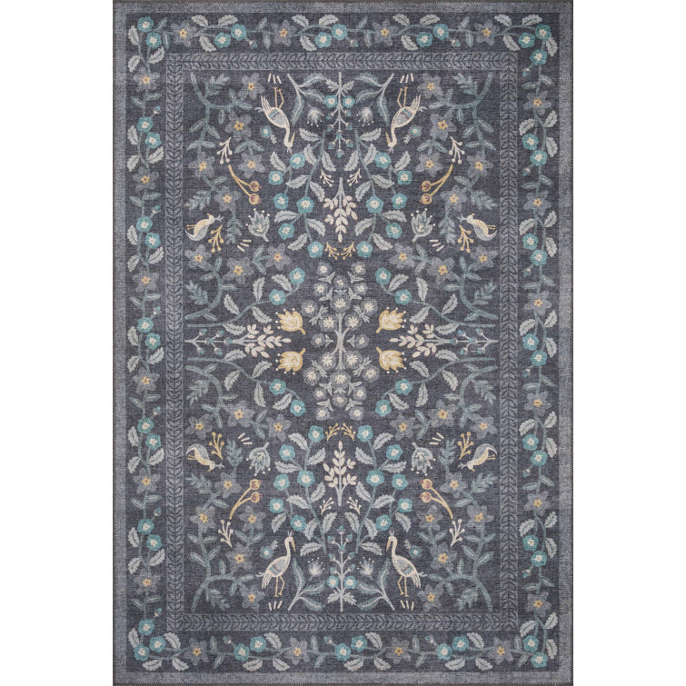 Maison Nightingale Black Wool-Blend 2'6" x 12' Runner Rug