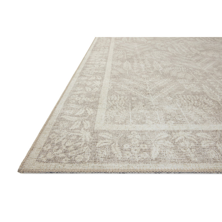 Maison 144"L x 30"W Natural Wool Botanical Runner Rug