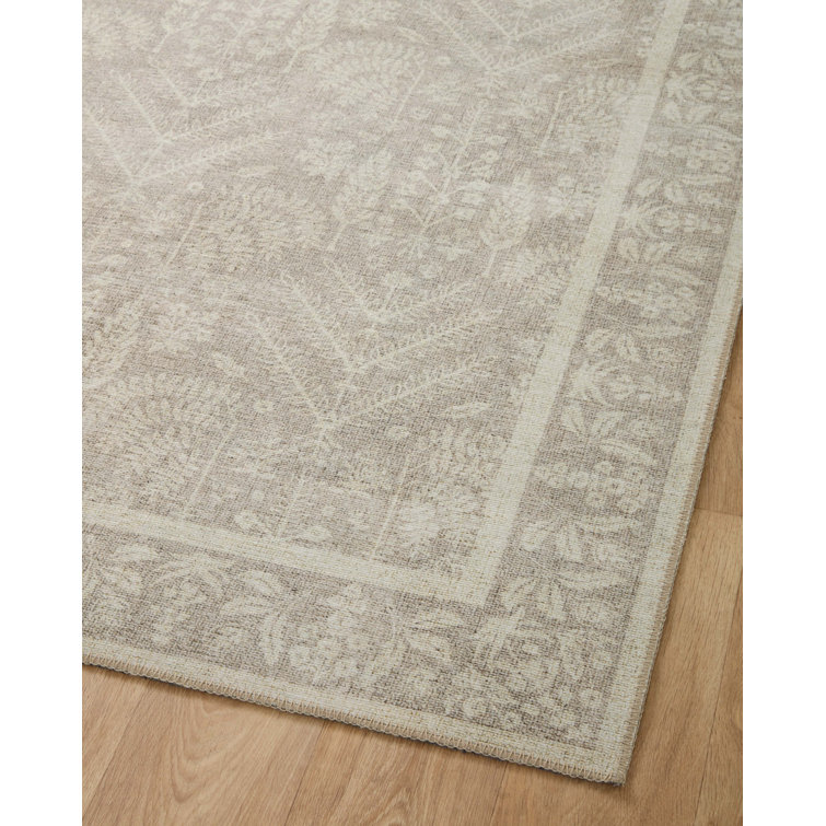 Maison 144"L x 30"W Natural Wool Botanical Runner Rug