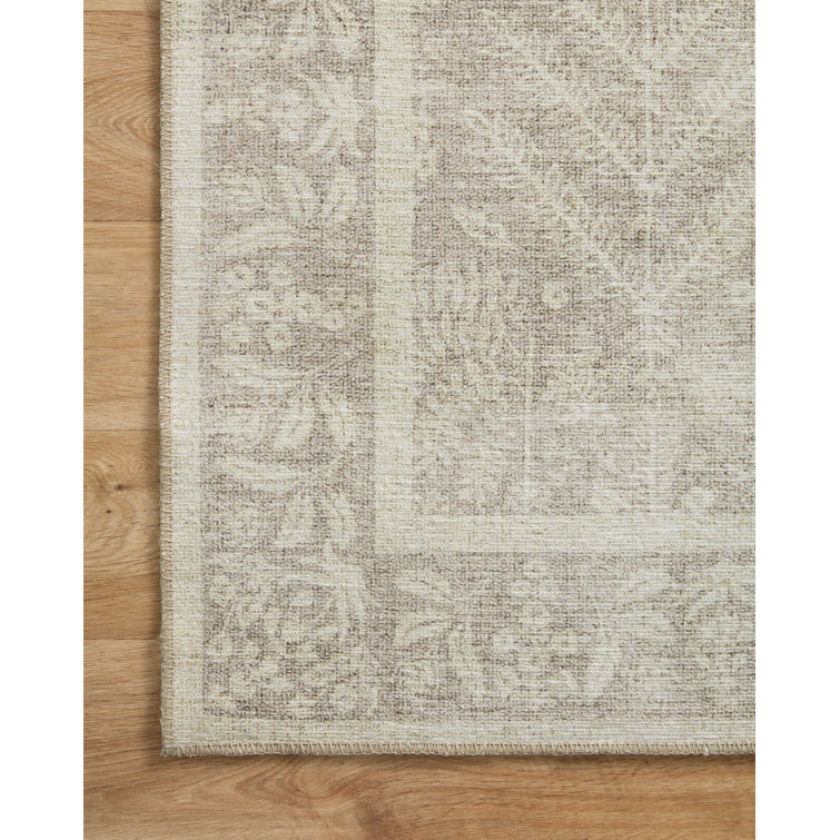 Maison 144"L x 30"W Natural Wool Botanical Runner Rug