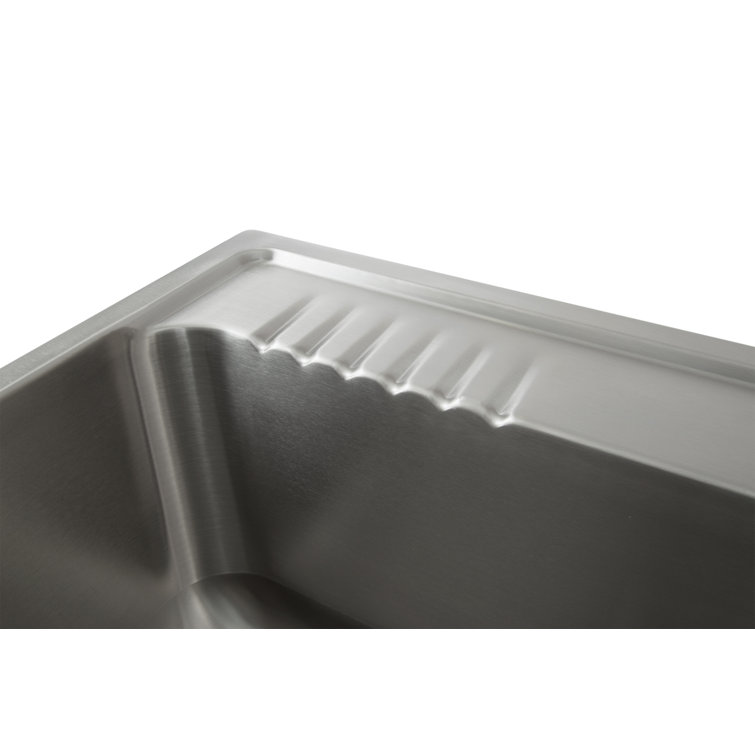 28" Stainless Steel Freestanding Utility Sink with Faucet