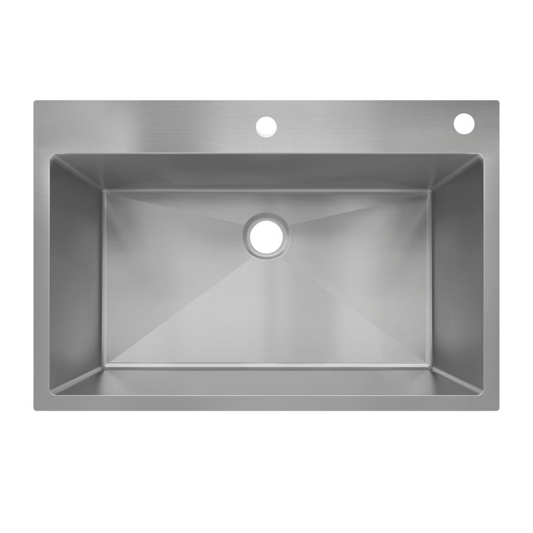 Sinber 33" Stainless Steel Drop-In Single Bowl Kitchen Sink