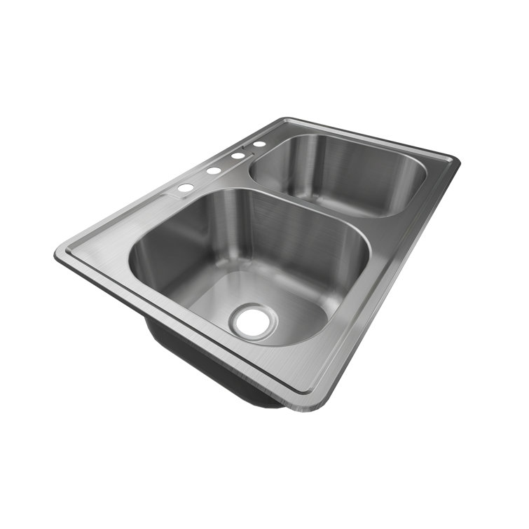 Sinber 32" Stainless Steel Double Bowl Kitchen Sink