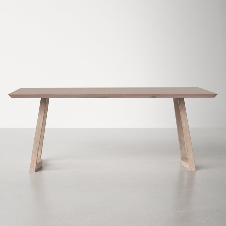 White Wash Solid Oak Rectangular Dining Table for Eight