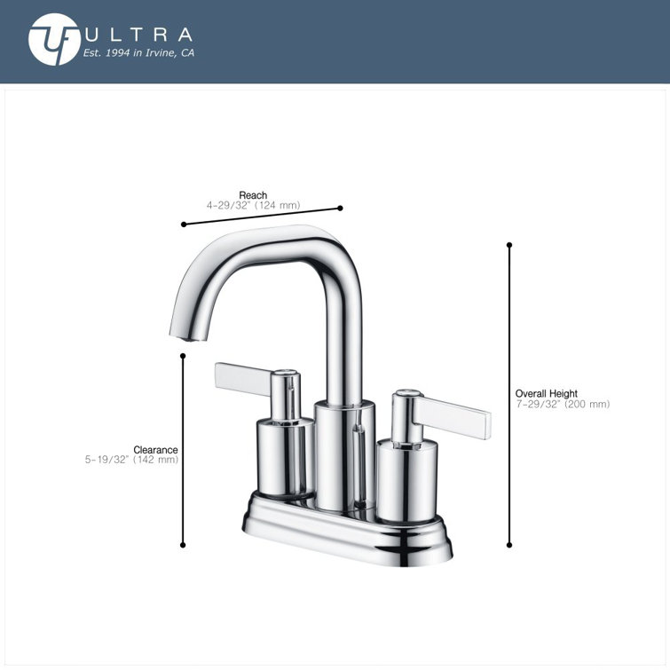 Matte Black Nickel 2-Handle Centerset Bathroom Faucet