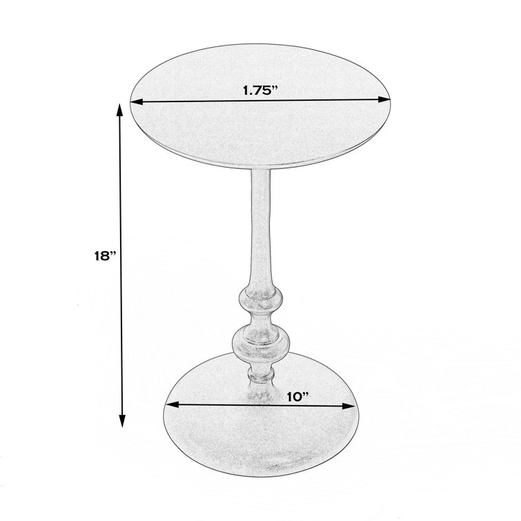 Ivanna Dark Bronze Round Metal Side Table