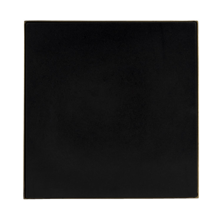 Imogen Black Granite and Iron Rectangular Side Table