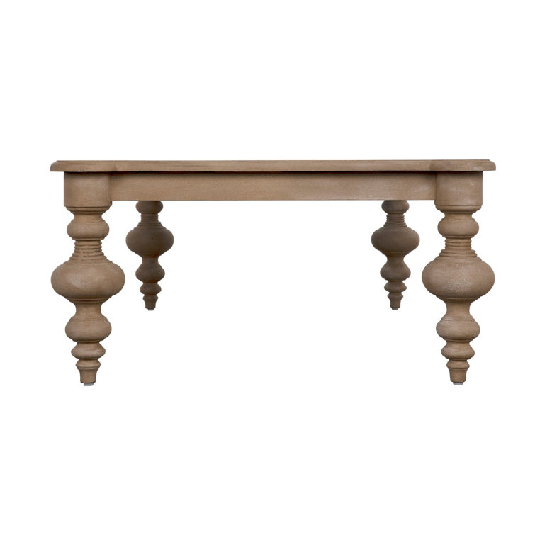 Weathered Mahogany Symmetrical Rectangular Coffee Table