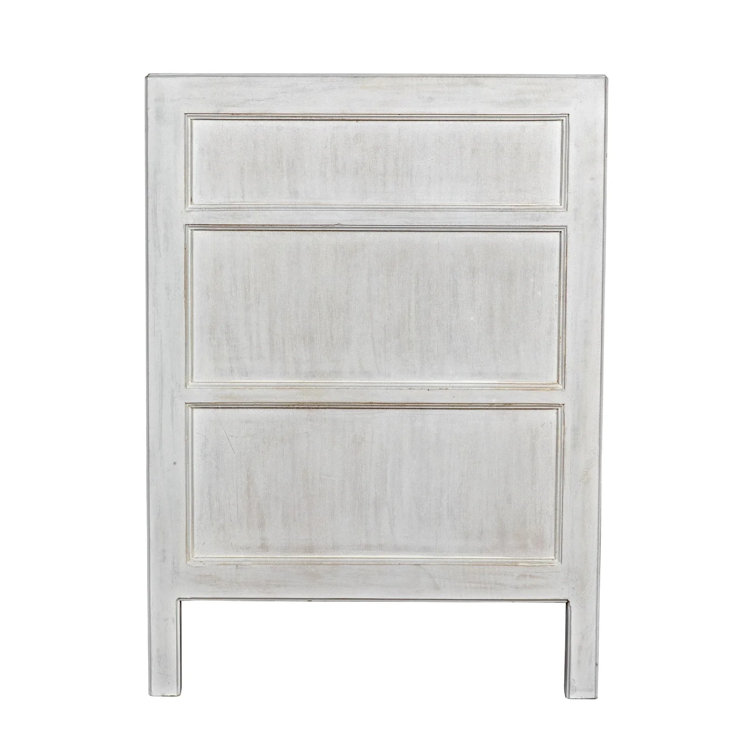 Hampton White Washed Mahogany 3-Drawer Side Table