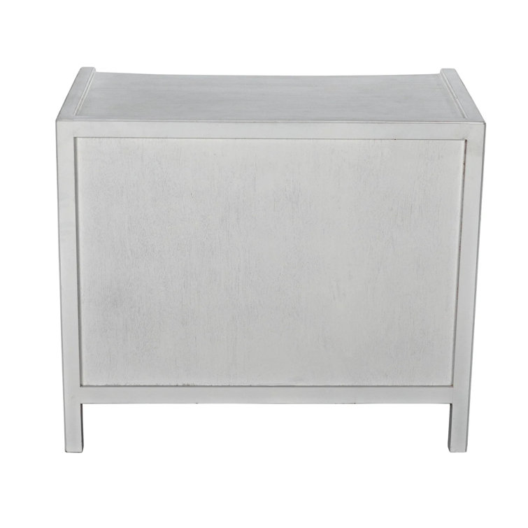 Hampton White Washed Mahogany 3-Drawer Side Table