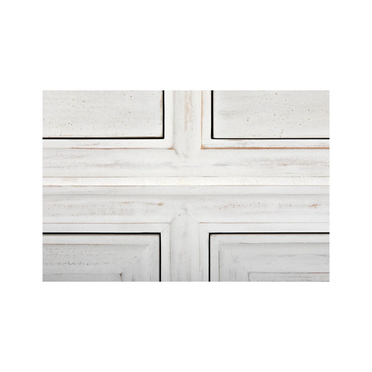 Hampton White Washed Mahogany 3-Drawer Side Table