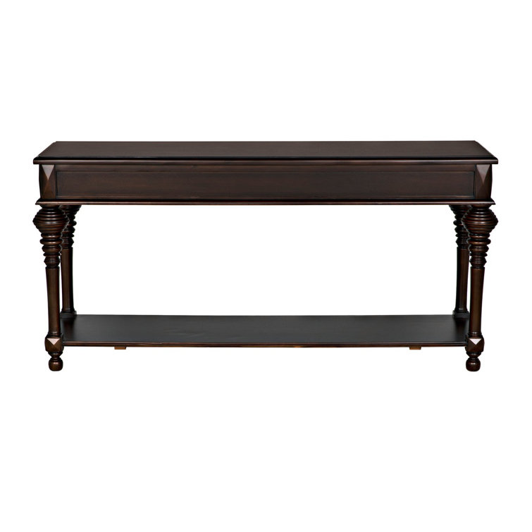 Colonial 72'' Distressed Brown Solid Wood Console Table